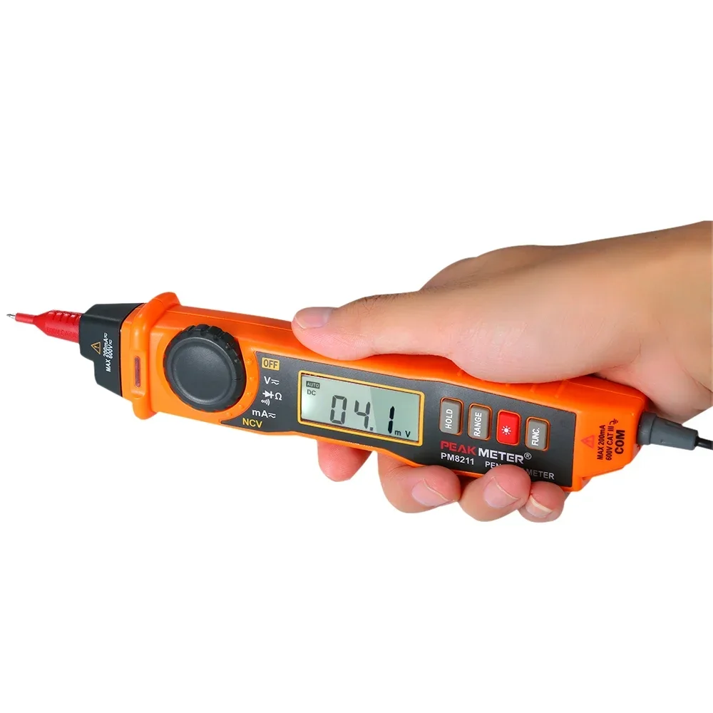 PEAKMETER PM8211 NCV Multimeter Pen Type for Auto Range and Non-Contact Voltage Detection usb tester  voltage tester