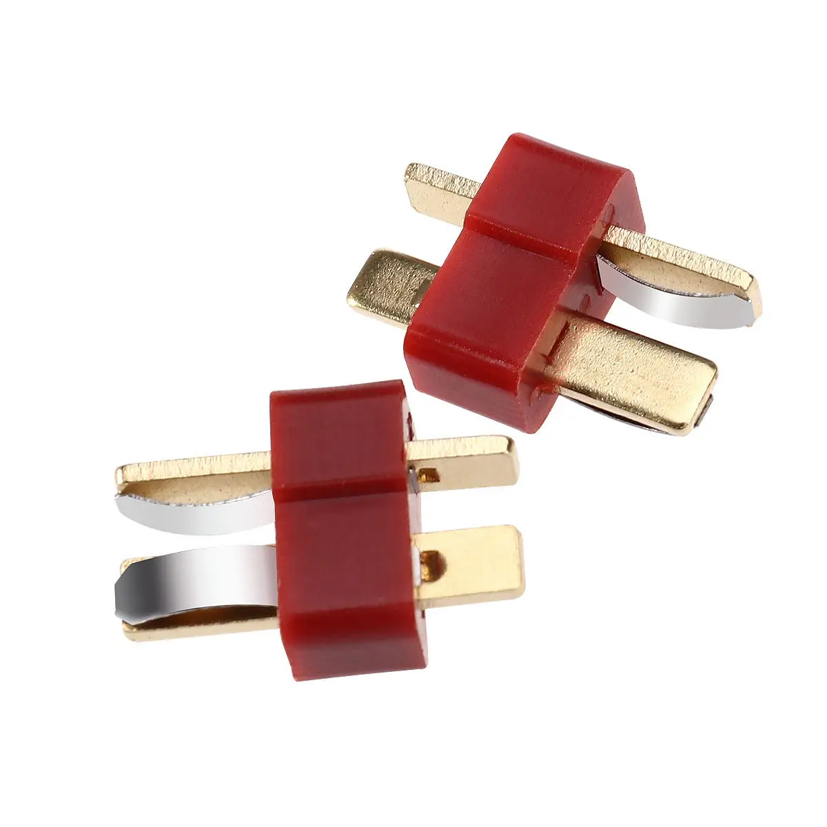 10Pairs T-Plug Connectors Style Male Female Set Red Black 120A Gold Plated Resistant for Rc Car Boat Plane