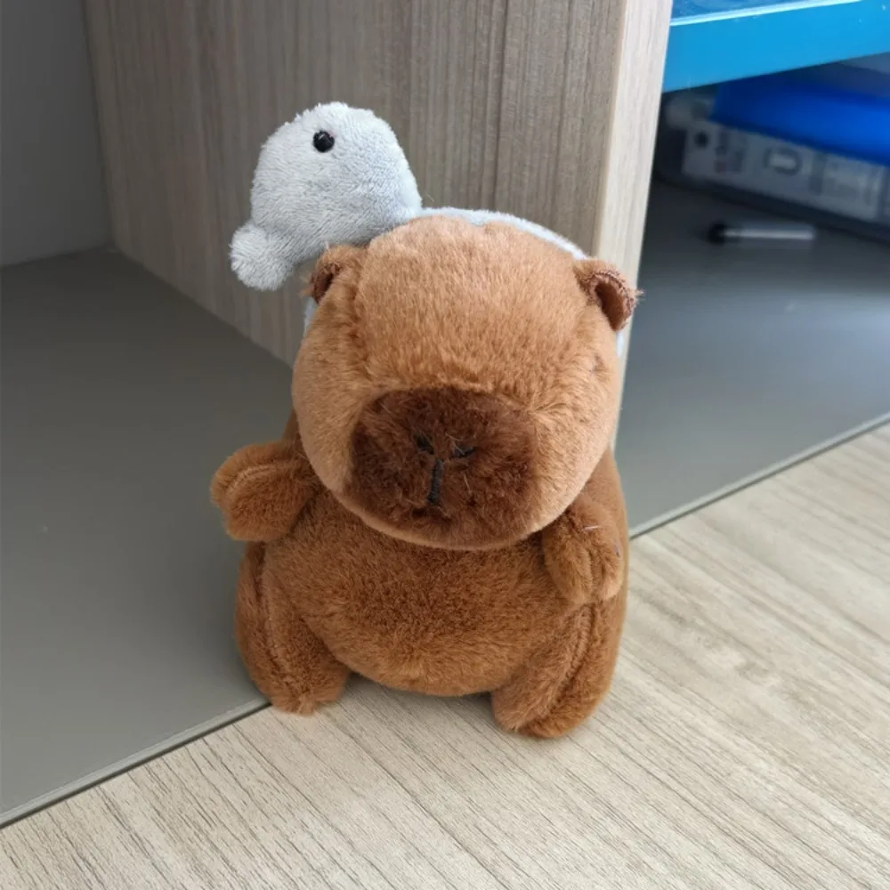 Porte-clés en peluche multicolore Kawaii Capybara pour enfants, animaux en peluche, overd'Inde, sac à dos, pendentif rose, 10-13cm