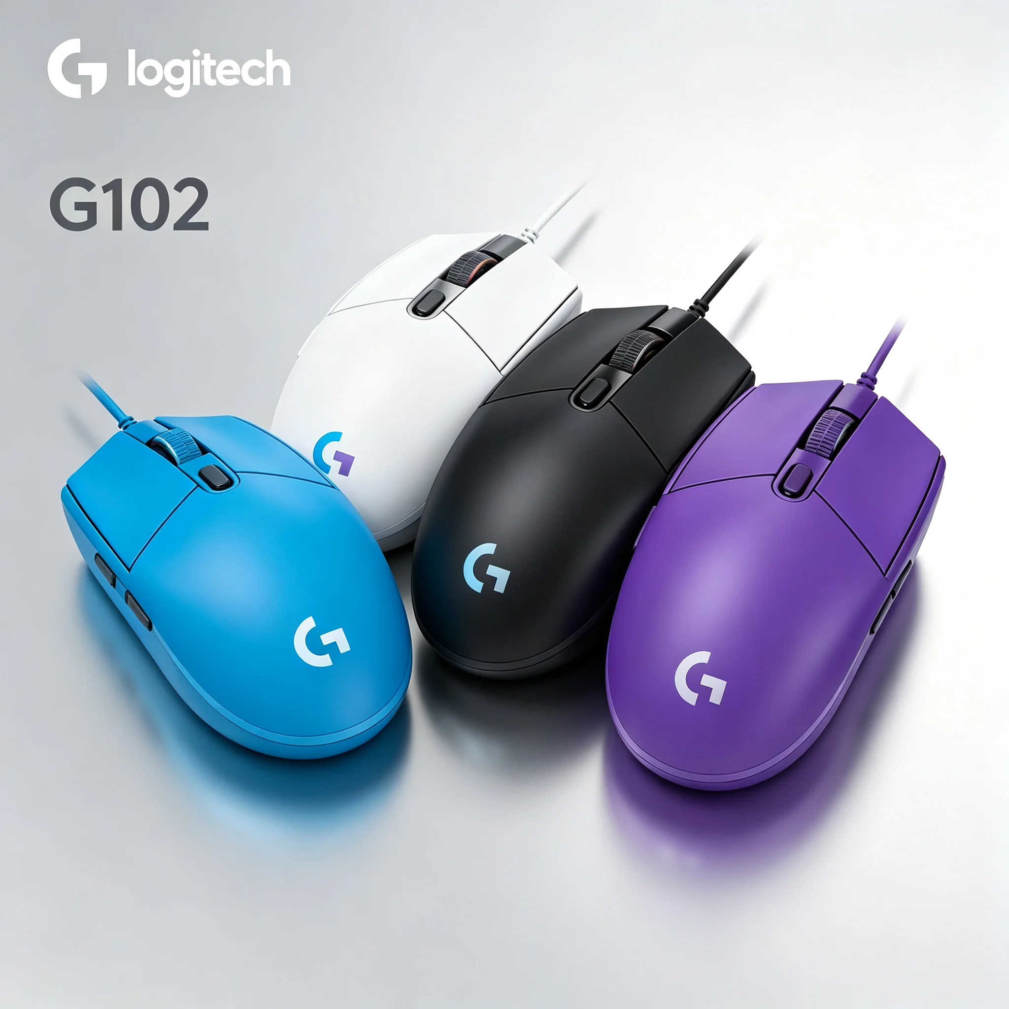 Logitech G102 RGB Wired Gaming Mouse For CS 2 PUBG LOL League of Legends Valorant Gamer Mice For Desktop Computer