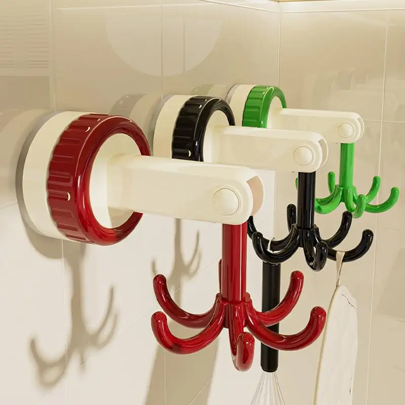 Multi Functional And Rotatable Hook Adhesive Hook Utensil Rack Under Cabinet Hooks For Small Items In Kitchen And Bathroom