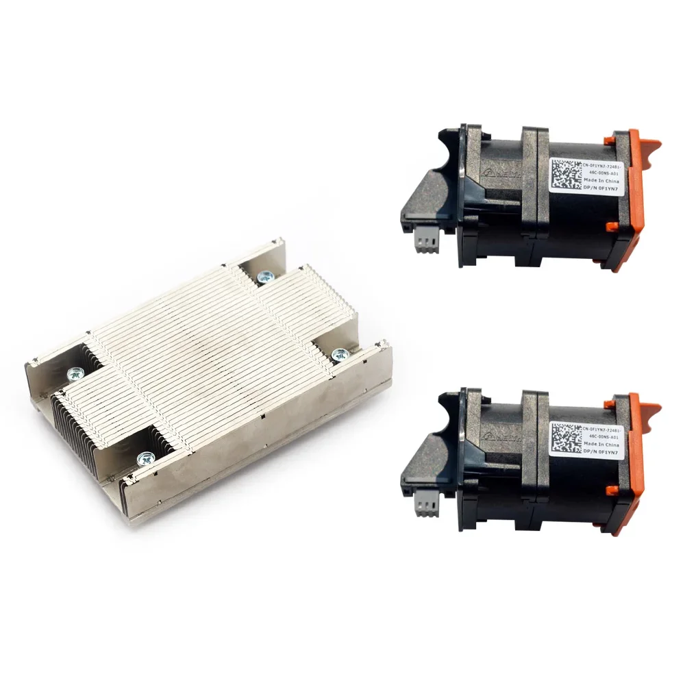Heat Dissipation for Poweredge R630 0H1M29 Server Heatsink with 2PCS Cooling Fan F1YN7/14VG6