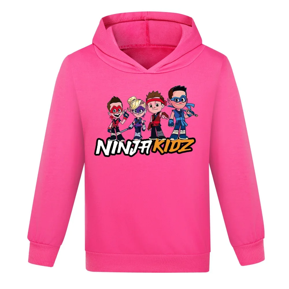 Boys NINJA KIDZ Hoodies Tees Cotton Boys Autumn Clothes Shirts for Teenage Girls Anime Cosplay T-Shirt Little Kids Hooded Tops