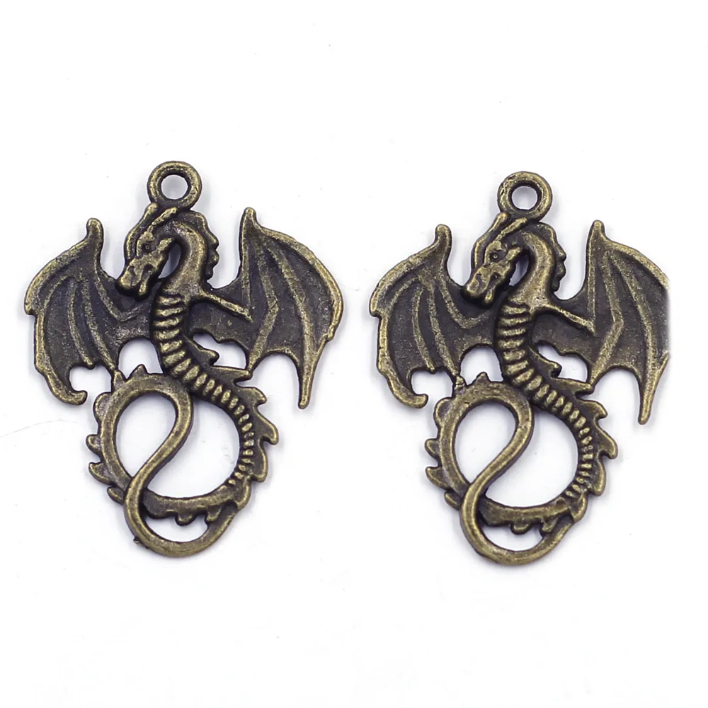 

50PCS Multicolor Dragon Charm Pendants DIY Necklace Handicrafts Making Accessories Supplies Handmade Material Pack