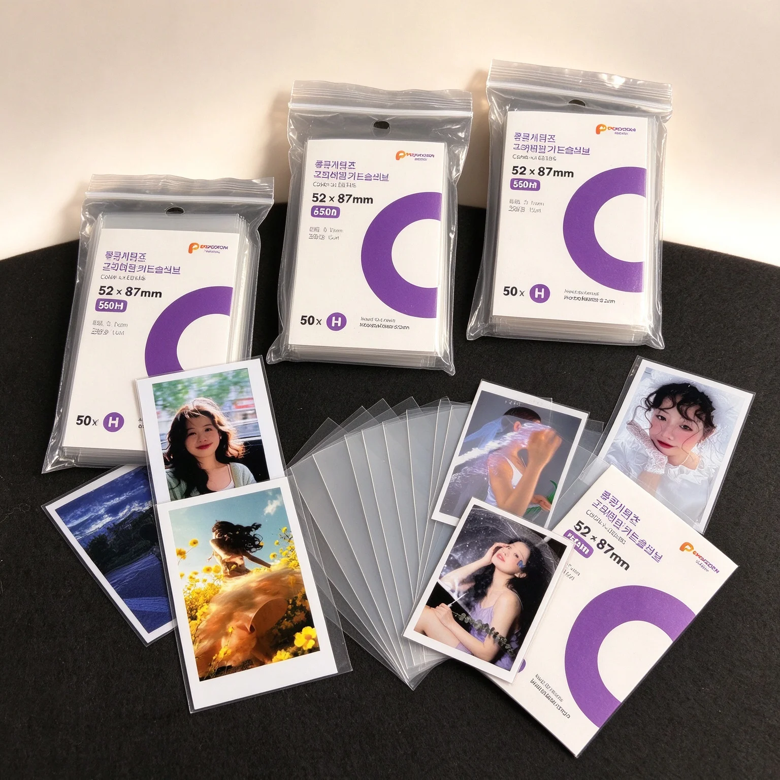 50Pcs 56x87mm 63.5x88mm 59x92mm Hard Photo Card Sleeves Clear Acid Free CPP Anti-Scratch Kpop Photocard Protector Album Binder
