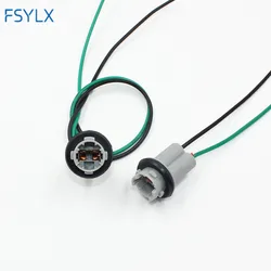 FSYLX 2pcs T10 socket holder W5W 168 194 t15 Car Auto Truck Light Instrument LED Bulb Connector adapter holder 30cm wire cable