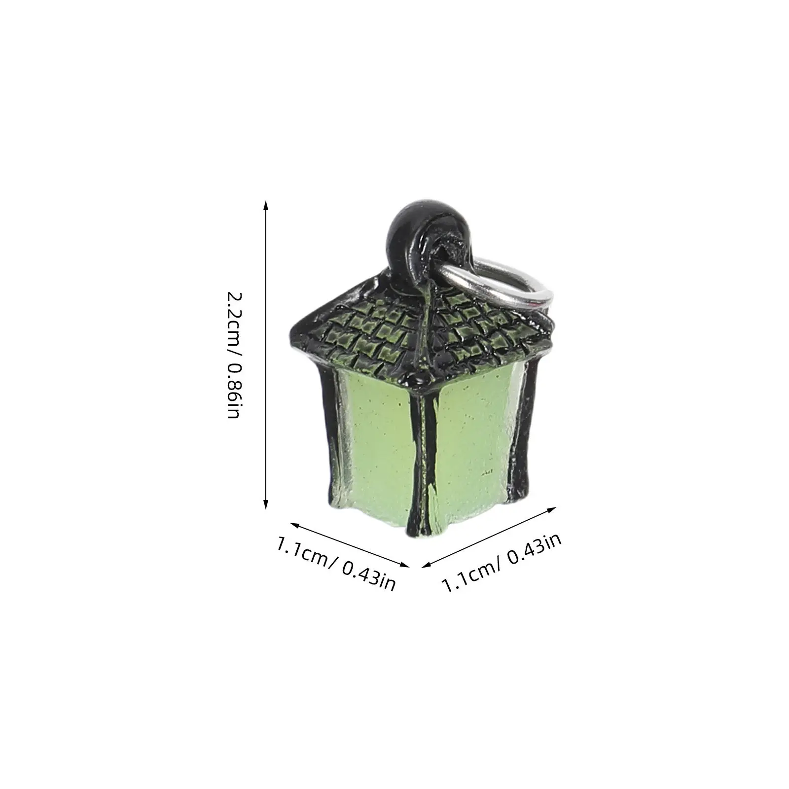14Pcs Luminous Resin Mini Lanterns Glow in Dark Hanging Decor for Micro Landscape Patio Atmosphere Resin Tiny Lights