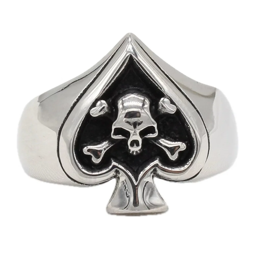 European and n personality Retro Spade magic man stainless steel ring