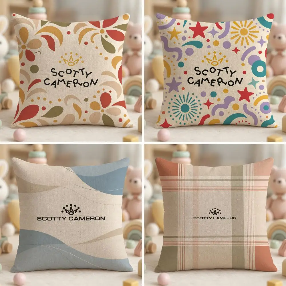 Premium Brand S-Scotty CameronS Cushion Cover Ultra Soft Throw Pillow Cover Skin Friendly for Sofa Bed Home Decor Gift
