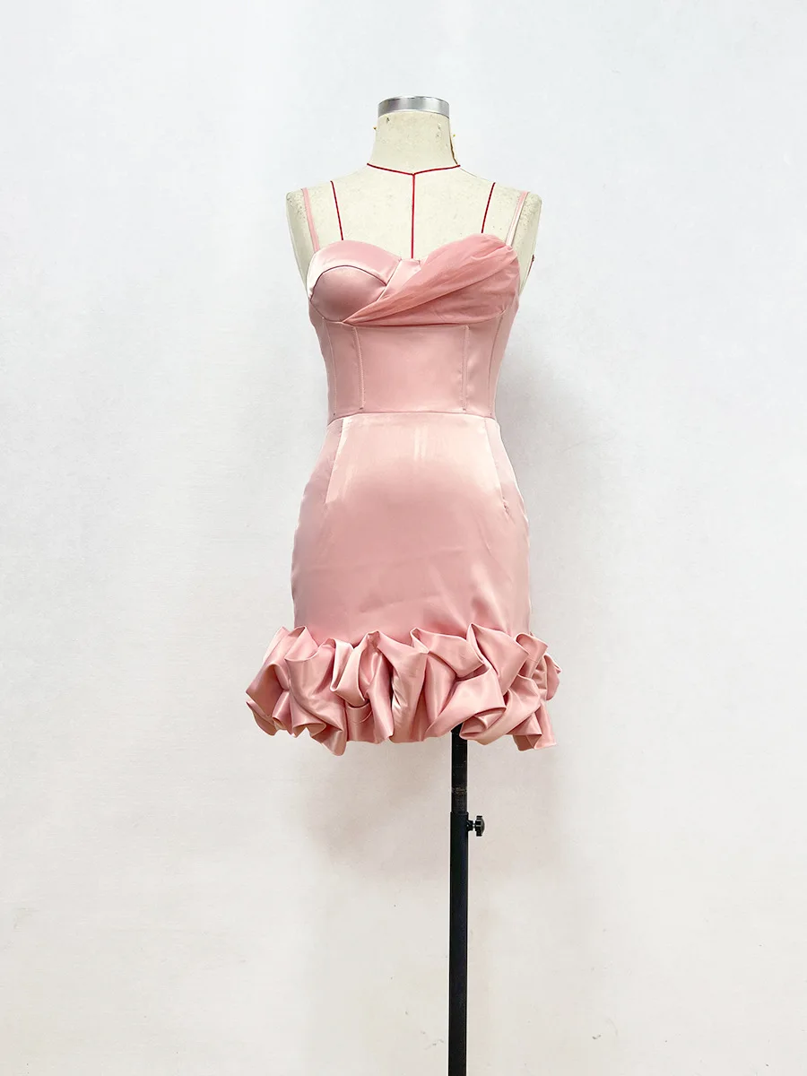 Roxo sexy cinta de espaguete vestidos de noite cetim cintura alta vestido de baile para as mulheres y2k roupas elegantes vestidos celebridade festa wear