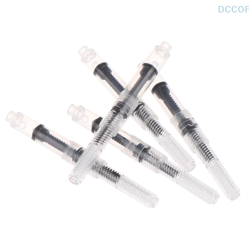 5Pcs Fountain Pen Small Black Ink Caliber 2.6 Mm Converter Pump Cartridges