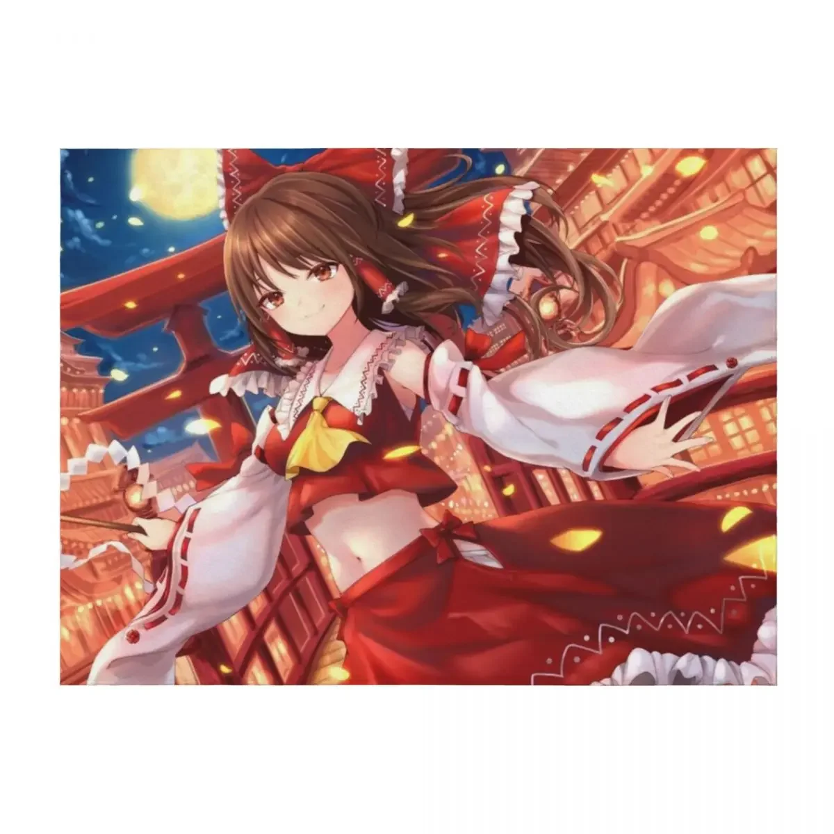 

Hakurei Reimu Middle Autumn Festival Throw Blanket Fashion Sofas wednesday Hairy sofa bed Blankets