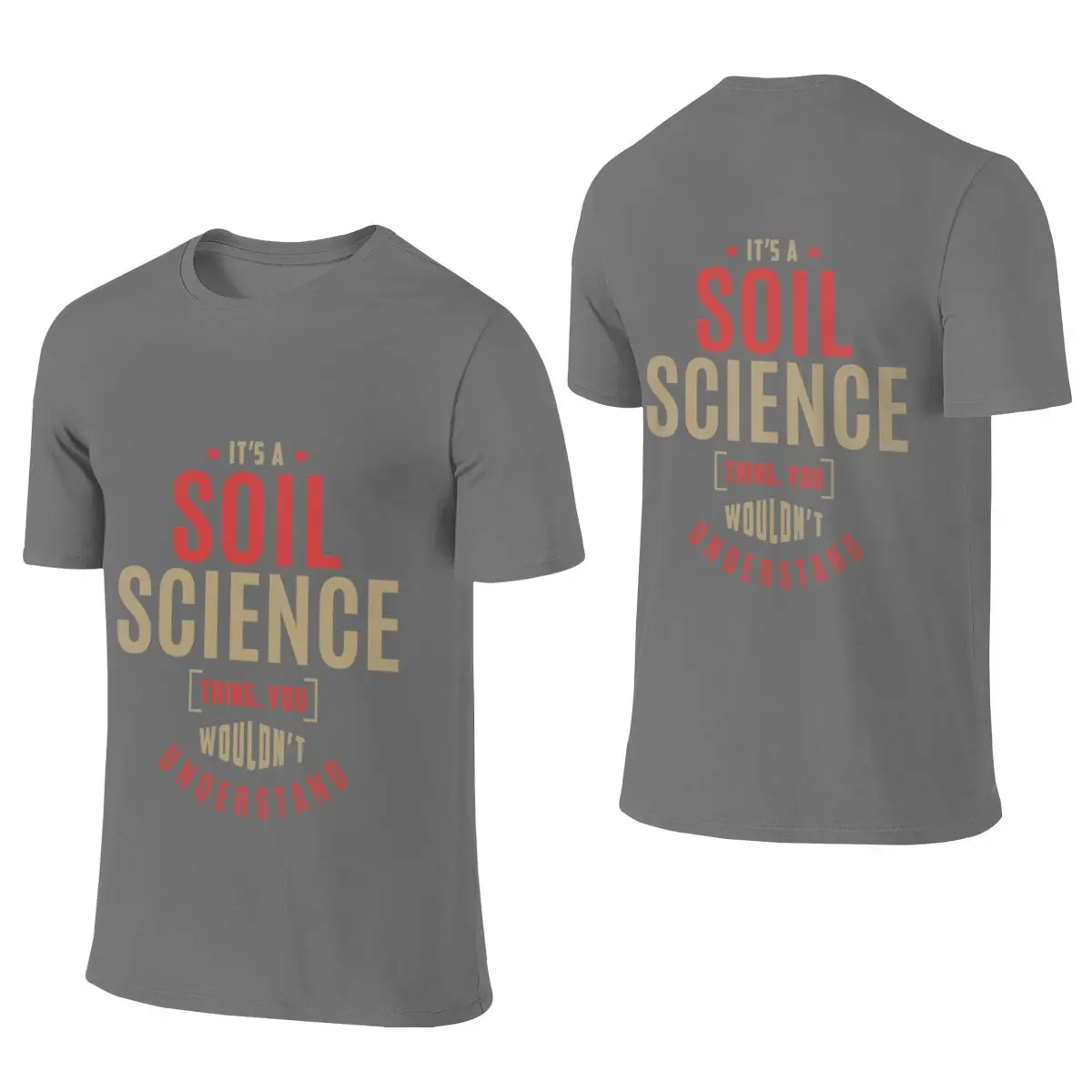 Soil Science Thing Standard Shoulder Reversible T-shirt Urban Commuting Korean Atmosphere Shirt