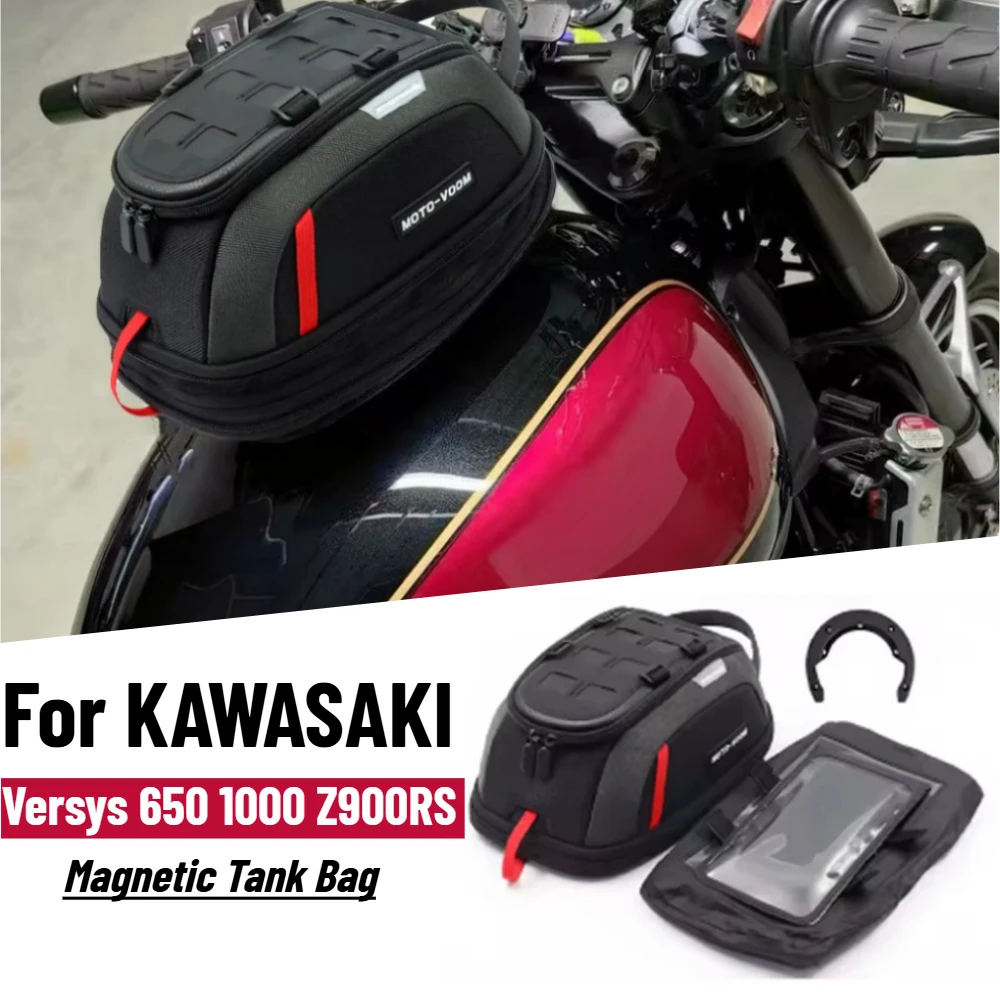 For Kawasaki Versys 650 VERSYS 1000 Z1000 Z900RS Z900 RS Motorcycle Magnetic Tank Bag Quick Lock Portable Card Phone Tool Bags