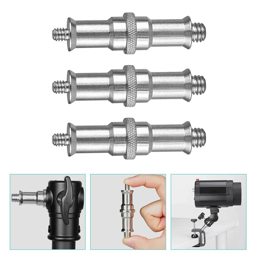 

3pcs Tripod Conversion Screws 1/4 to 3/8 Adapter Iron Spigot Stud Hot Shoe Umbrella Stand Light Tower Photography Set