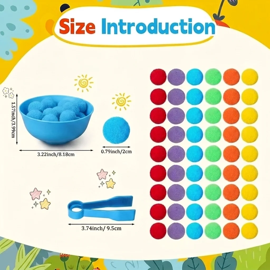 Jouets de tri et de comptage pour enfants, 30 à 68 pièces, bols de classification de couleurs arc-en-ciel avec pinces, entraînement à la motricité fine, jeu éducatif, cadeaux