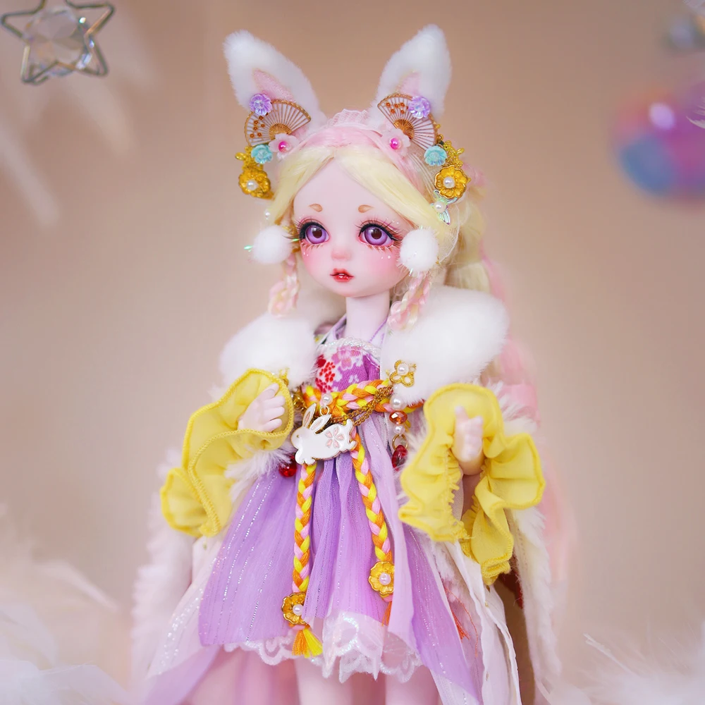 DBS DREAM FAIRY Doll 1/6 BJD Mid-Autumn Festivel Combo Bunny Mechanical Joint Body With Makeup  Girls SD