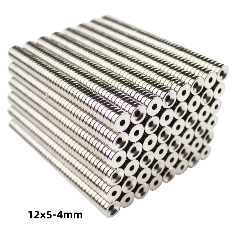 12x5-4mm  Powerful Magnets 12*5mm Hole 4mm Stong Permanent Round Countersunk Neodymium Magnet 12*5-4mm
