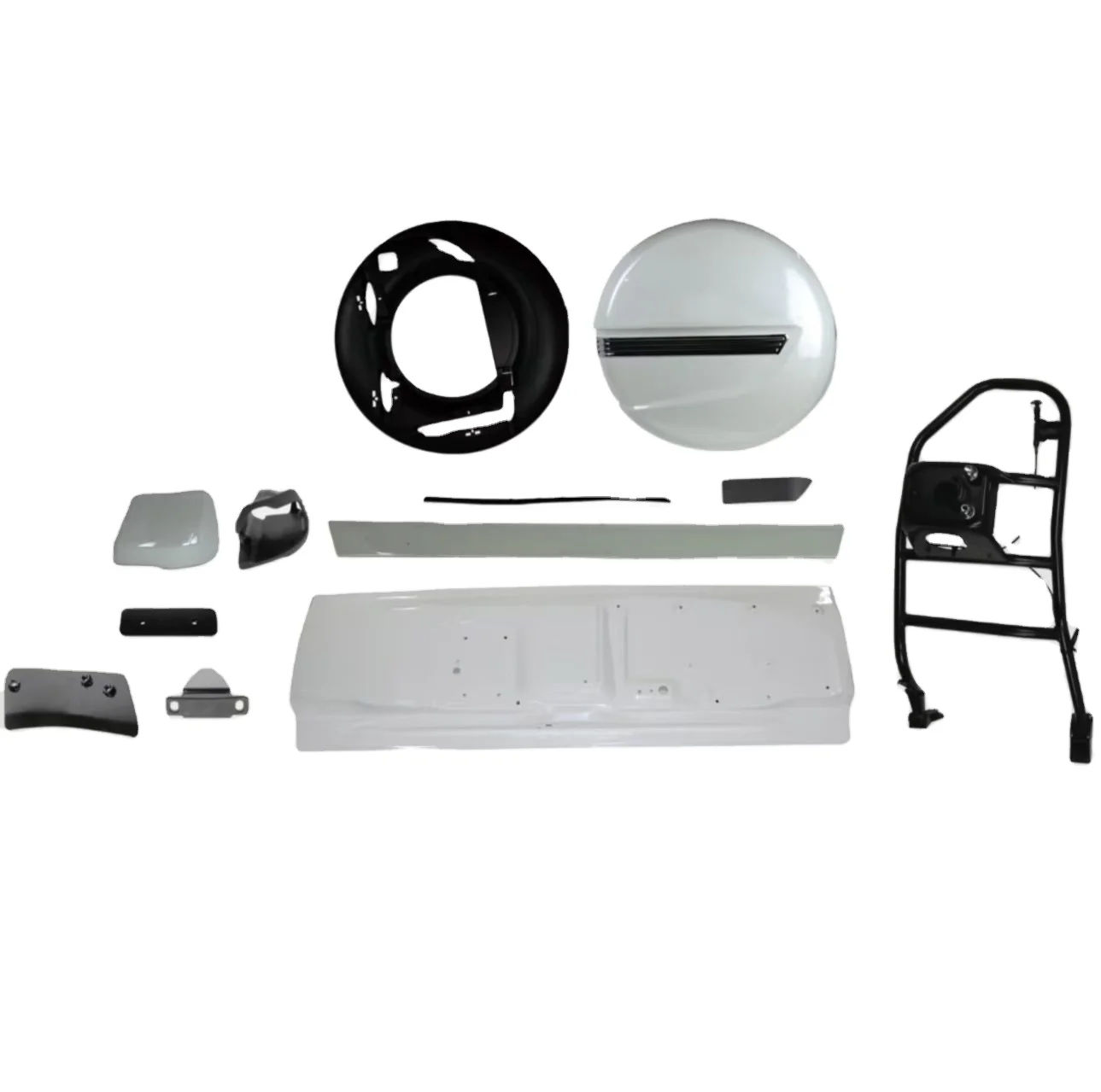 

BR New Plastic Land Cruiser Rear Door Modification Kit Front Bumper Car Upgrade Spare Tire Cover Manufacturing Replacement Purp
