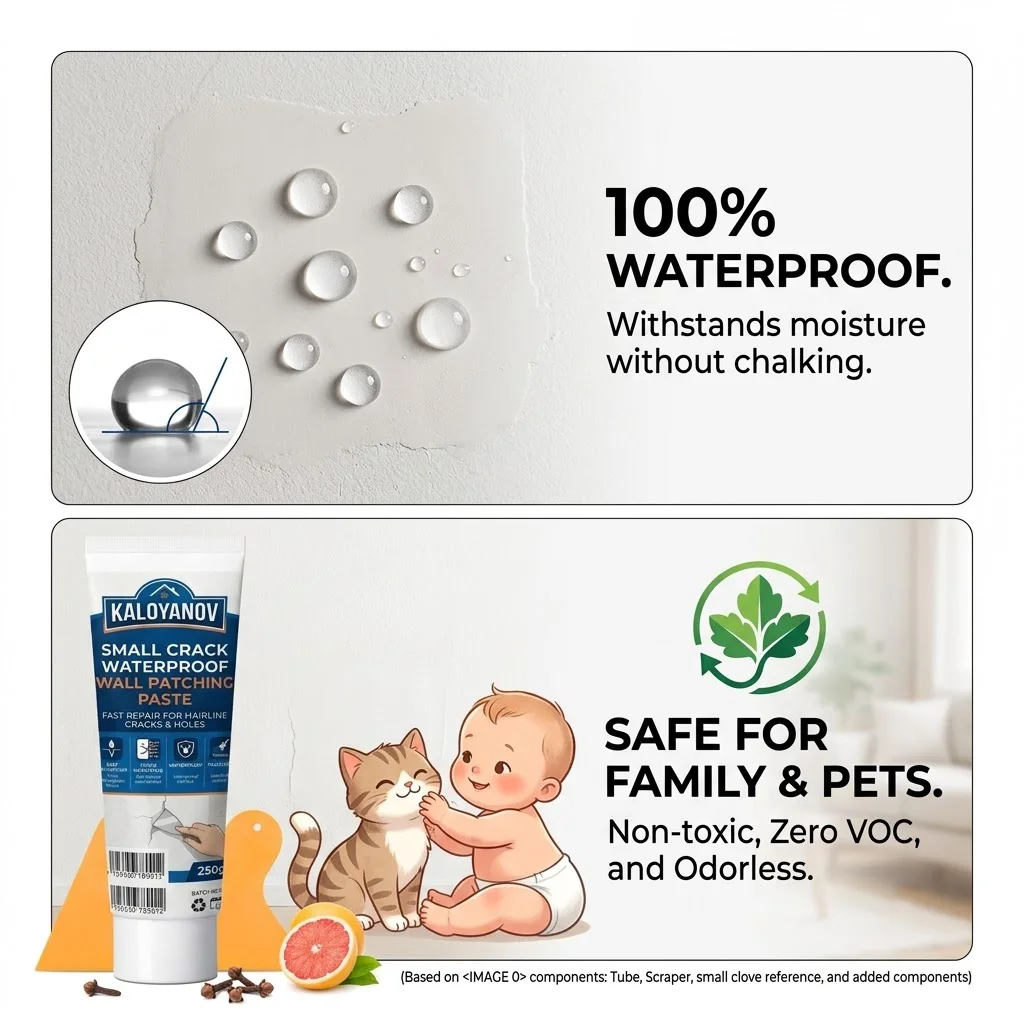 Instant Waterproof Wall Repair Cream Fine Crack Sealing Paste Powerful Wall Mending Ointment for Concrete Plaster Damage