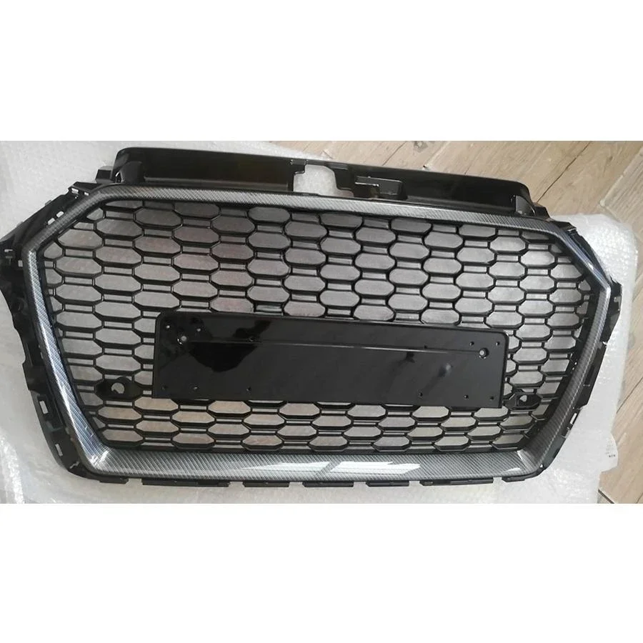 

Racing Grills Front Hood Grille Car Front Bumper Grill Center Grille for RS3 Grill for A3/S3 8V.5 2017-2020 Carbon Style