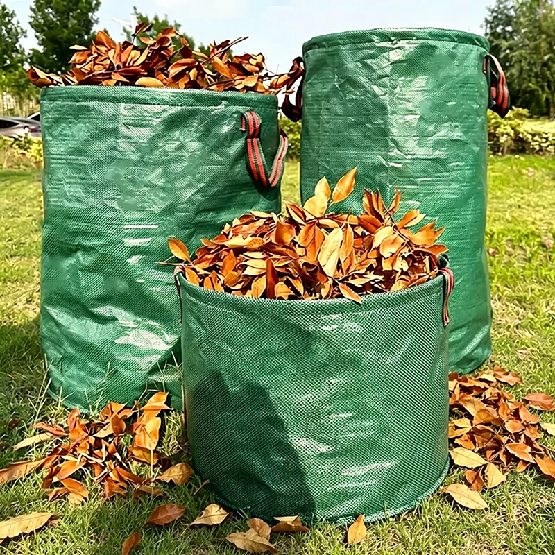 Garden Leaf Collection Bag Large Capacity, Durable Reusable Bag, Collect Leaves Grass Clippings and Yard Debris Outdoors