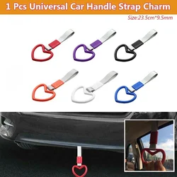 1PC Heart for JDM Tsurikawa Hang Ring Subway Train Bus Handle Hand Strap Drift for Car