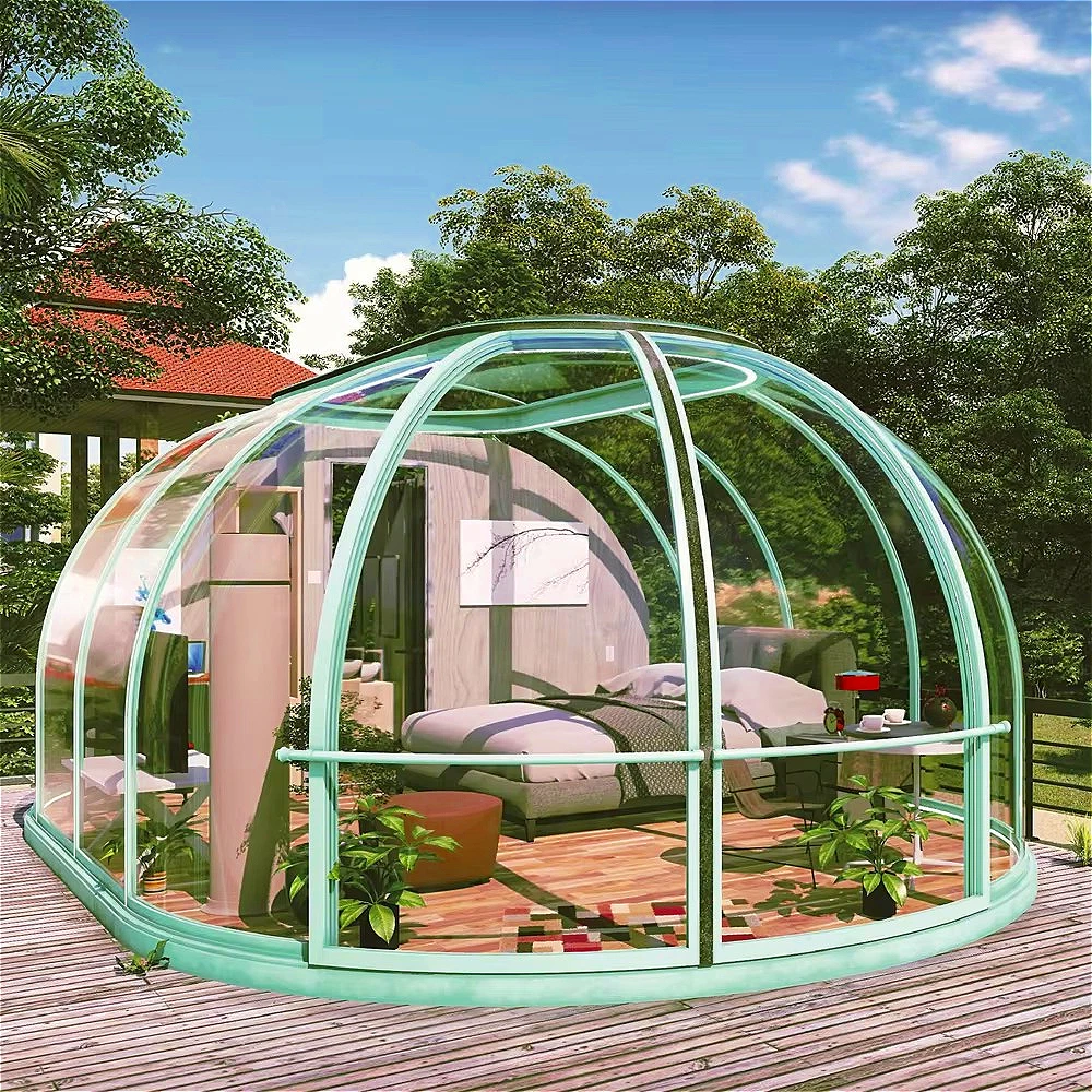 Starry Sky Dome Clear Bubble Tent 360 View Customized 3m 5m 6m Diameter For Glamping Hotel Backyard Garden Stargazing