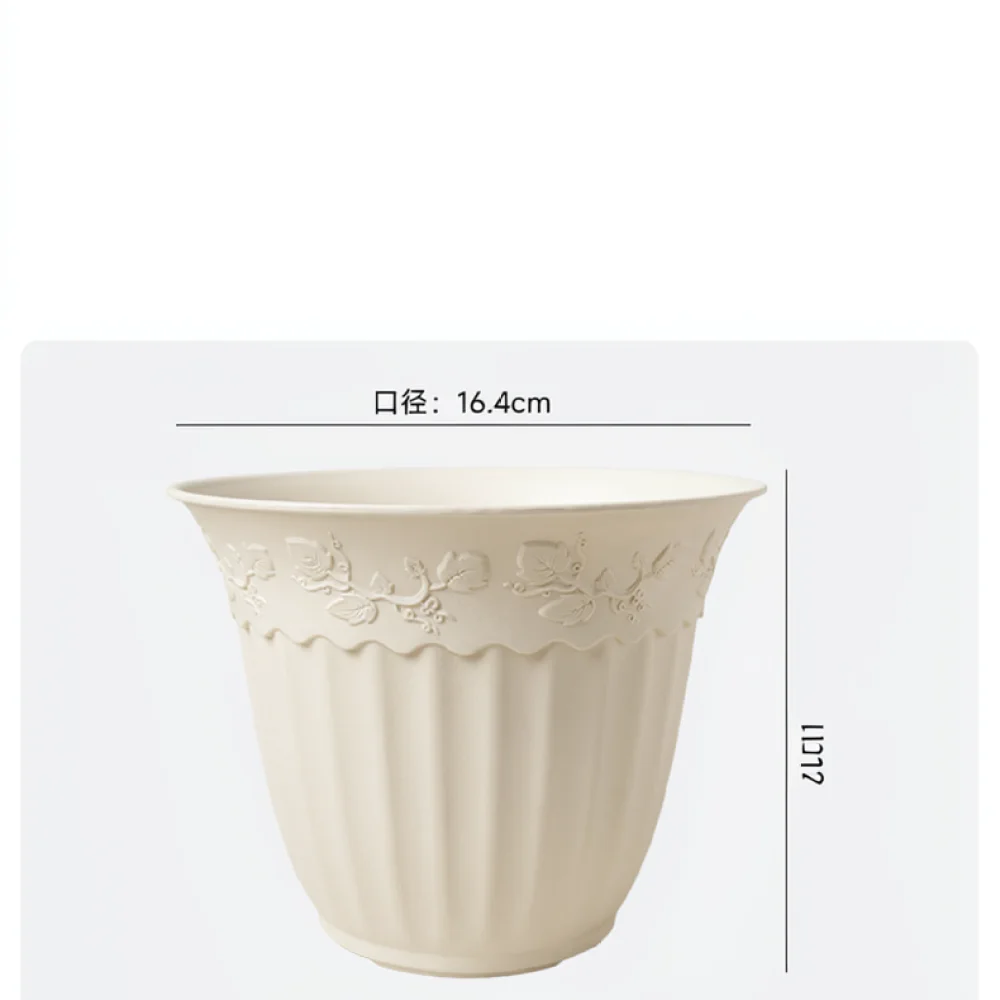 Creative Roman Embossed Plastic Planter Breathable Durable Garden Flower Pot For Office Desktop Balcony Plant Growing