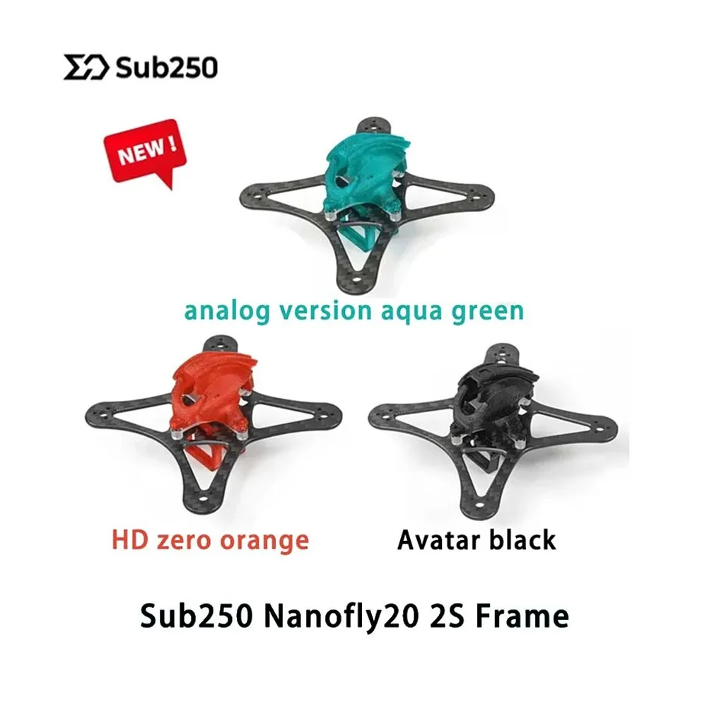 Sub250 Nanofly20 2S طائرة بدون طيار FPV HD النسخة التناظرية AVATAR HDzero VTX مع حامل البطارية ملحقات طائرة بدون طيار