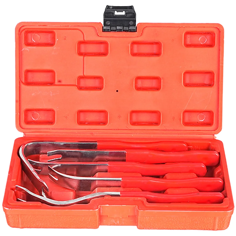 5 Piece Automotive Door Panel Removal Tool Kit for Interior Trim Audio Panel Clip Disassembly Red Plastic Tools