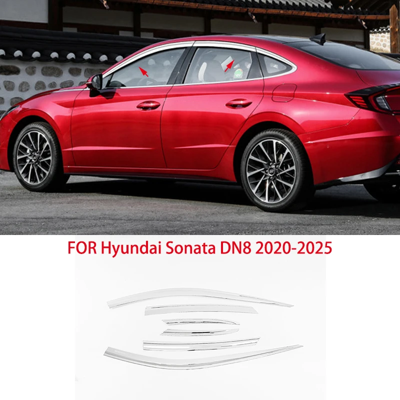

Car accessories FIT FOR Hyundai Sonata DN8 2020-2025 ABS chrome waterproof Door Window Visor Vent Shades Sun Rain Guard