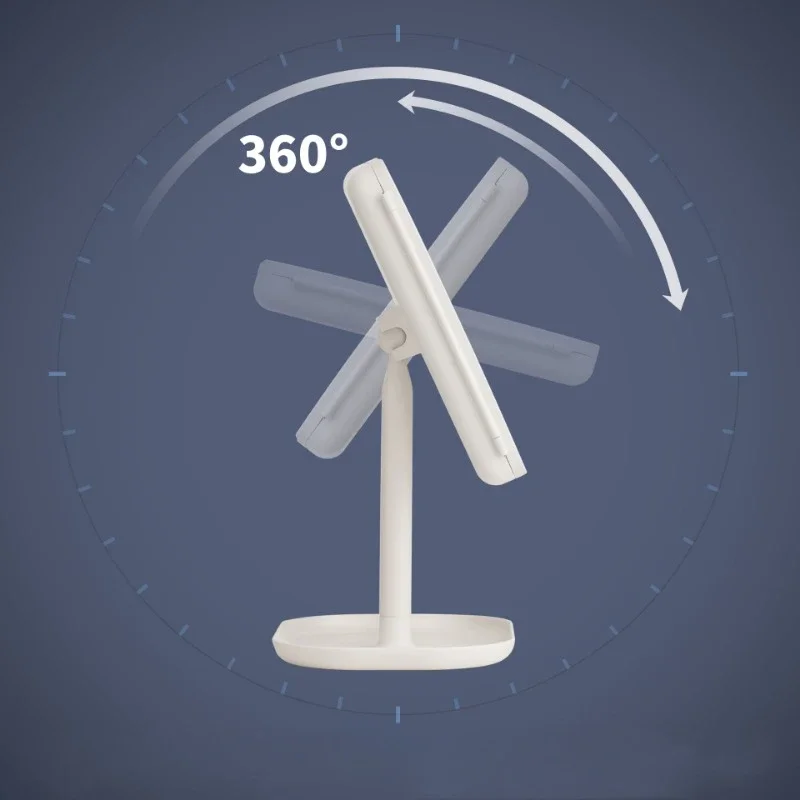 Tri-make-upspiegel met slim complementair invullicht, LED-verlichting, schoonheid in de slaapzaal Verlicht uw driebladige spiegel