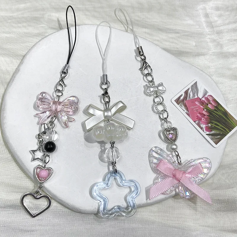 Aesthetic Y2K Pink Cute Cell Phone Charms Bag Camera Pendants Decor for Halloween Christmas Back To School