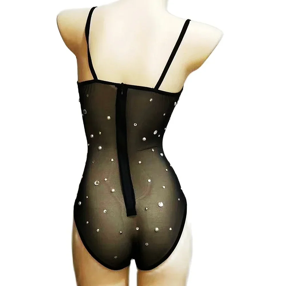 Nightclub Dance DJ Cantante Spettacolo Body luminoso Frange colorate Strass Body Donna Costume di scena Abiti sexy Drag Queen