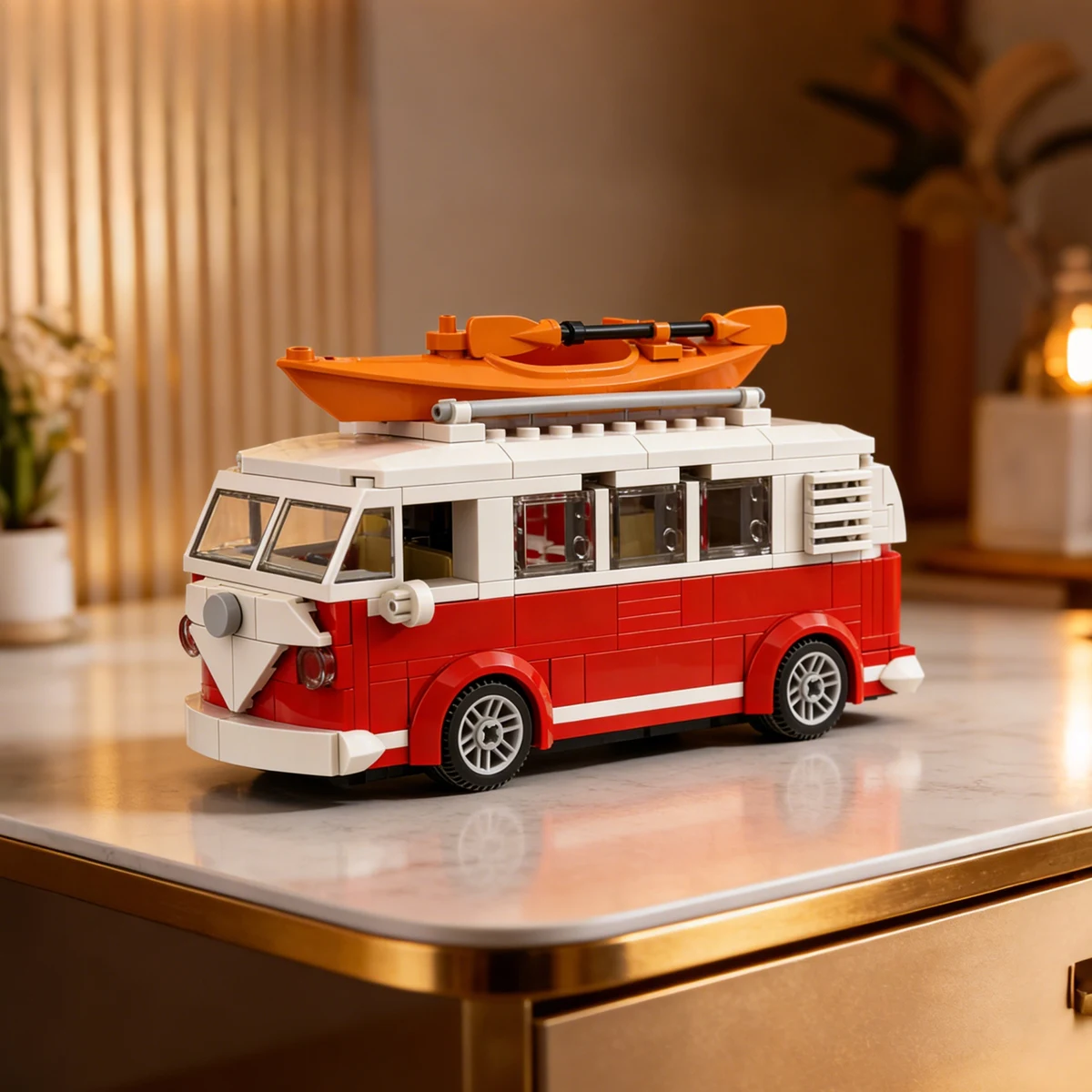 

Креативный технический конструктор MOC: Городской кемпер для путешествий, дизайнерский набор для сборки, подарки для вечеринок, праздничные игрушки для детей