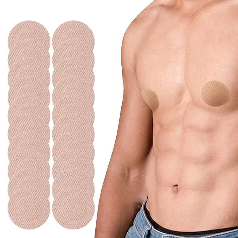 

Mens Waterproof Nipple Cover Anti-Sweat and Anti-Friction Sports Nipple Patches Invisible Comfortable Running Daily Breast Patch