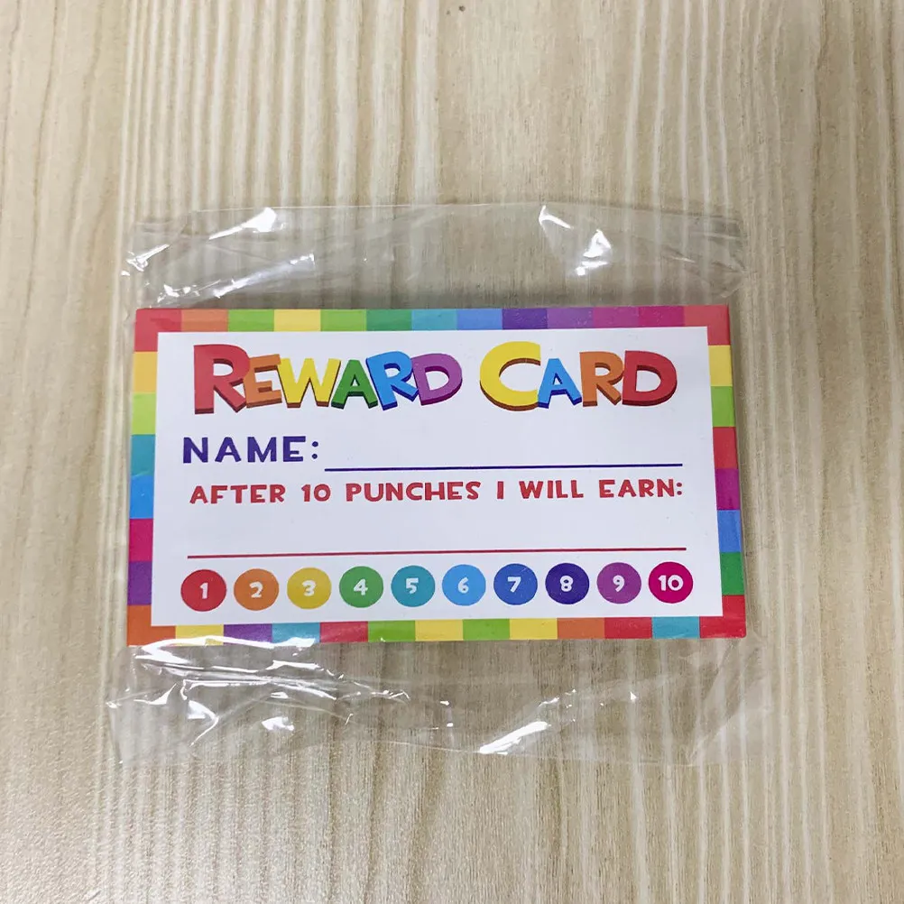 50 Pcs Behavior Punch Cards for Classroom Encouraging Accumulating Cartoon