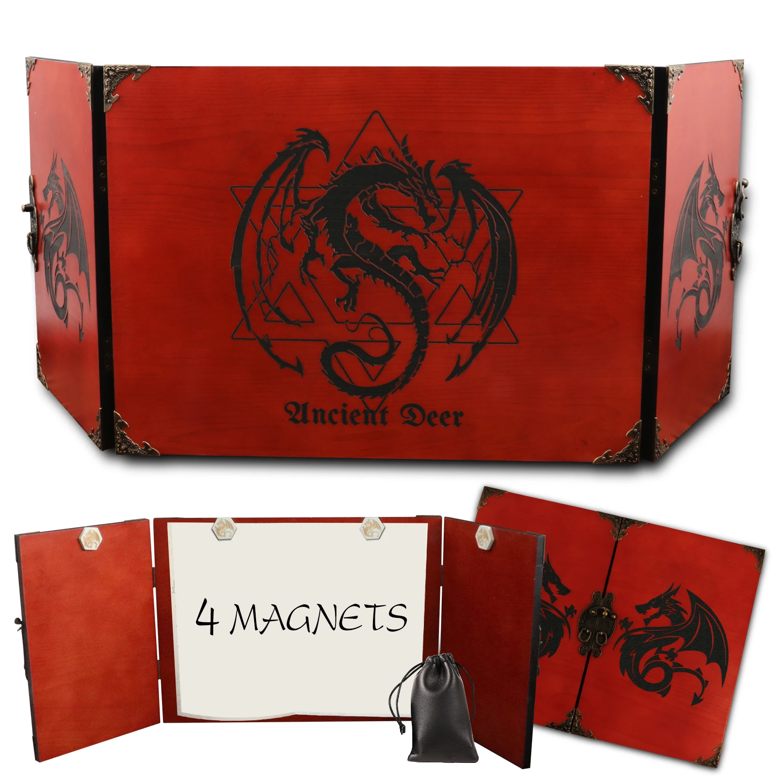 DND DM Screen- D&D Dungeon Master Screen- Dungeons and Dragons GM / Game Master Accessories Gift for Man or Woman