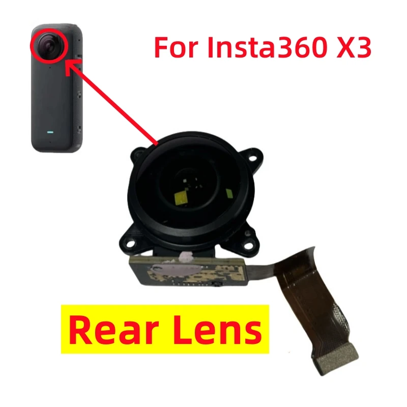 

New Rear Lens For Insta 360 X3 Lens 360X3 Back Lens Parts For Insta360 X3 Action Camera Rear Camera Replacement Repair Parts