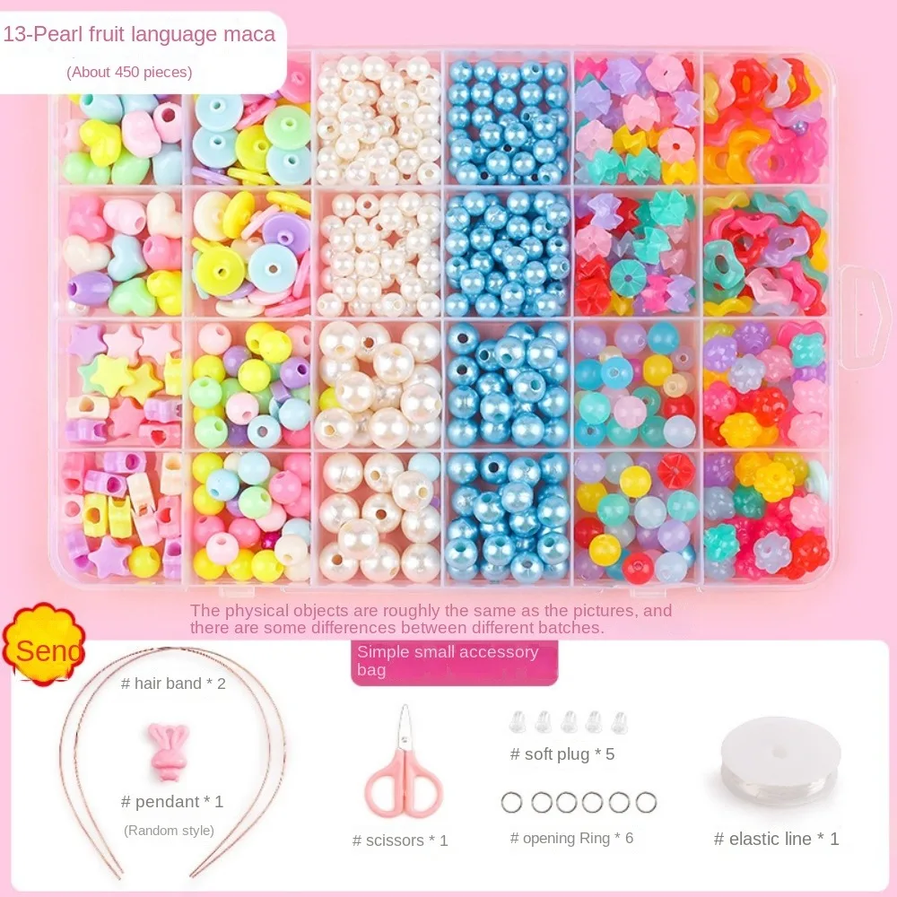Handgemachtes DIY-Perlenspielzeug für Kinder DIY-Spielzeug-Aufbewahrungsbox DIY Handgefertigtes Perlenspielzeug Perlenproduktionsmaterial DIY-Perlen-Bastelset