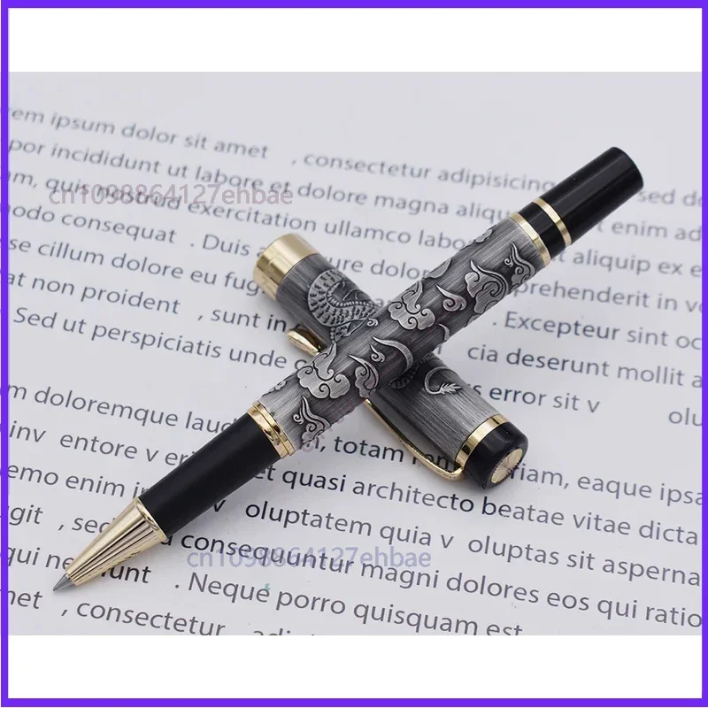 For Jinhao 5000 Vintage Luxurious Metal Rollerball Pen with Dragon Sculpture Texture Color Pen for Office Business