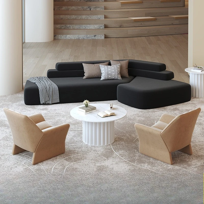

Hotel lobby reception sofa, office special-shaped guest reception beauty salon lounge area