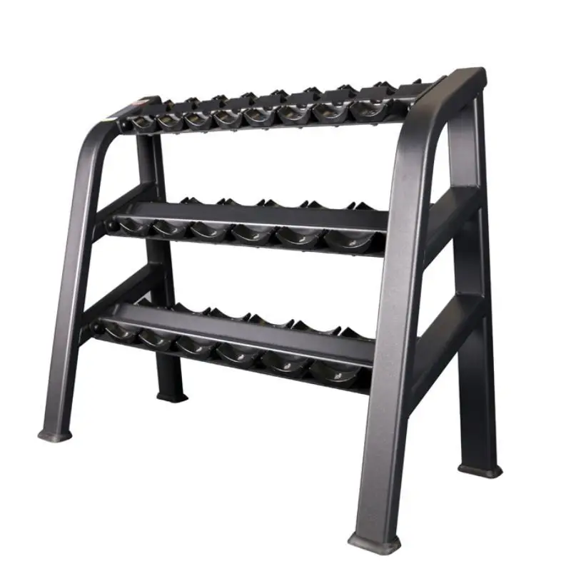 Gym double-layer dumbbell rack Commercial ten pairs of dumbbell display racks Private teaching storage and fixing