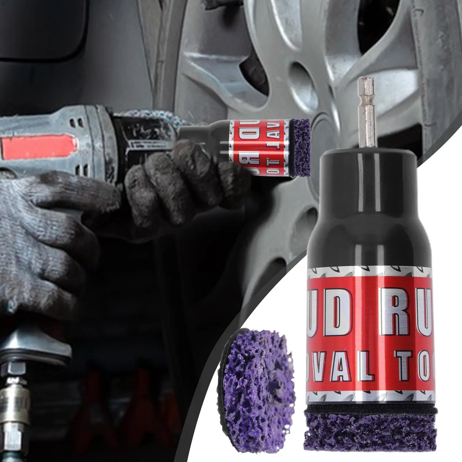 

Wheel Hub Cleaner Stud Rust Removal tool Bolt Derusting Wheel Hub Cleanes for Wrenches Lug Studs Rotors Restoration Rust