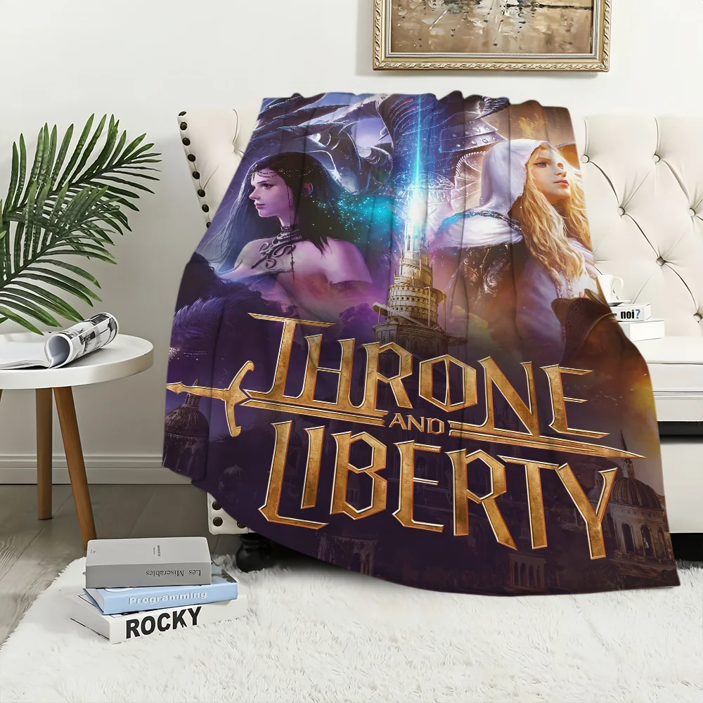 Throne and Liberty Game Blanket Blanket for Couch Sofa Travel Home Hiking Picni Bed Beding Flannel Blanket birthday gift