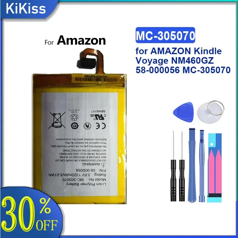 For Amazon Kindle Voyage NM460GZ 58-000056 MC-305070 S13-R2 S13-R2-A MC-305070 1320mAh Tablet Battery