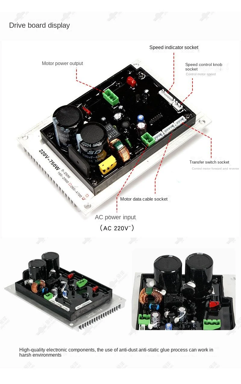 

2025 hot sale Stepless Speed Regulation Brushless DC Motor Speed Controller Board for Household Machine DC Motor