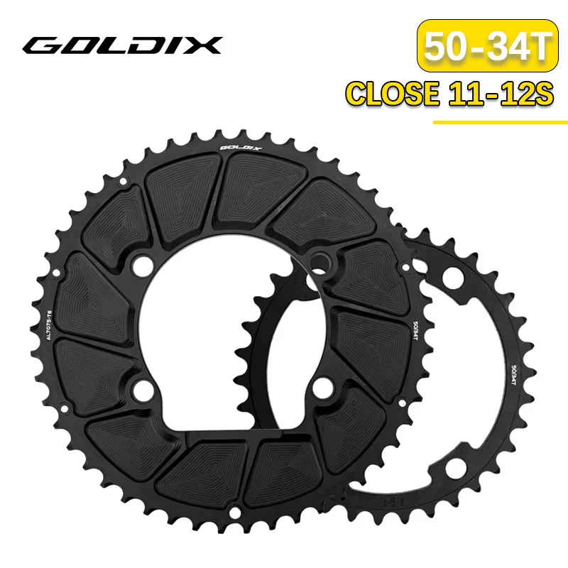 GOLDIX 110BCD 2X Chainring 4 Bolt for Shiamno 105 R7100 R9200