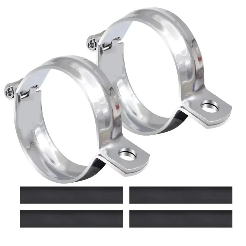 Projecteur HDE réglable à 360 °, Installation sans perçage pour pince, support de montage de lumière de moto, guidon en aluminium facile